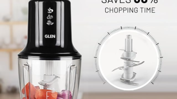 Premium quality electric chopper with 600ml bowl and stainless steel blades for kitchen use