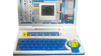 Educational laptop for 2 and 3-year-old kids with alphabets, numbers, music, and games