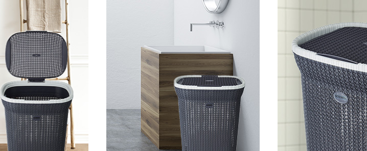 Durable plastic laundry basket for keeping dirty clothes fresh and organized