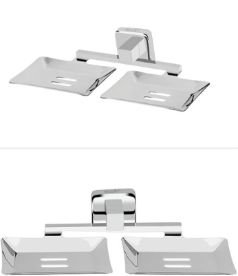 Premium stainless steel soap holder stand with chrome finish for modern bathrooms