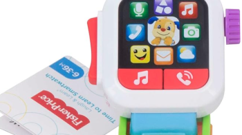 Fisher Price trending smartwatch toy with colorful lights, music, and interactive play for toddlers