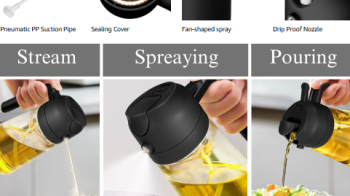 Best selling kitchen oil sprayer and dispenser with glass body and precision spout