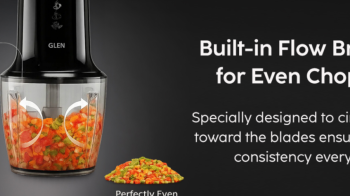 Electric chopper with large 600ml bowl and stainless steel blades for new home cooking