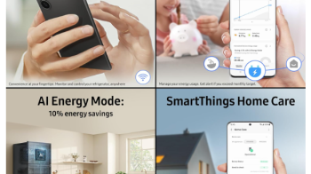 Samsung Bespoke AI Refrigerator with mobile app WiFi control and Convertible 5-in-1 features