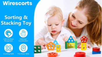 Best toy gift for 1 year old kids featuring building blocks, abacus and shape sorter