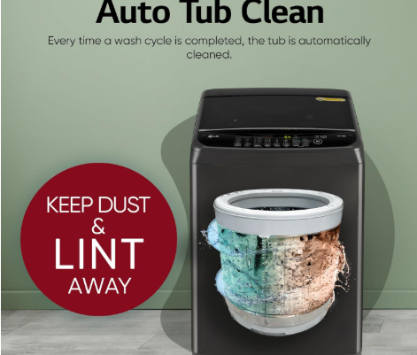 LG 9kg washing machine top load with 8 wash programs