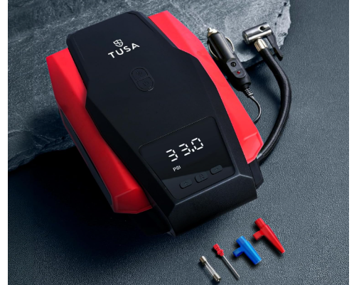 Portable car tyre air filler with auto shut off and LED light