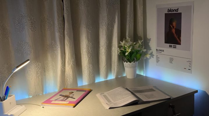 UPSC study desk lamp with USB charging, gooseneck, and pen holder for focused preparation