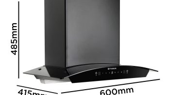 Faber kitchen chimney 60 cm curved glass with 1500 m³/hr suction under 15000