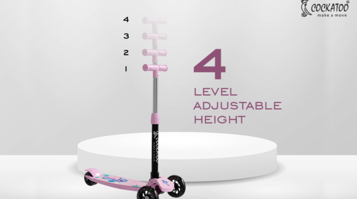 Foldable kick scooter with LED wheels for kids birthday gift 2025