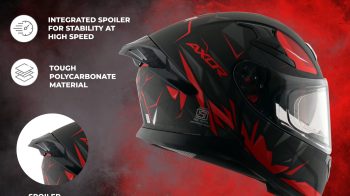 Helmet with X name featuring round oval design, anti-scratch visor and premium safety